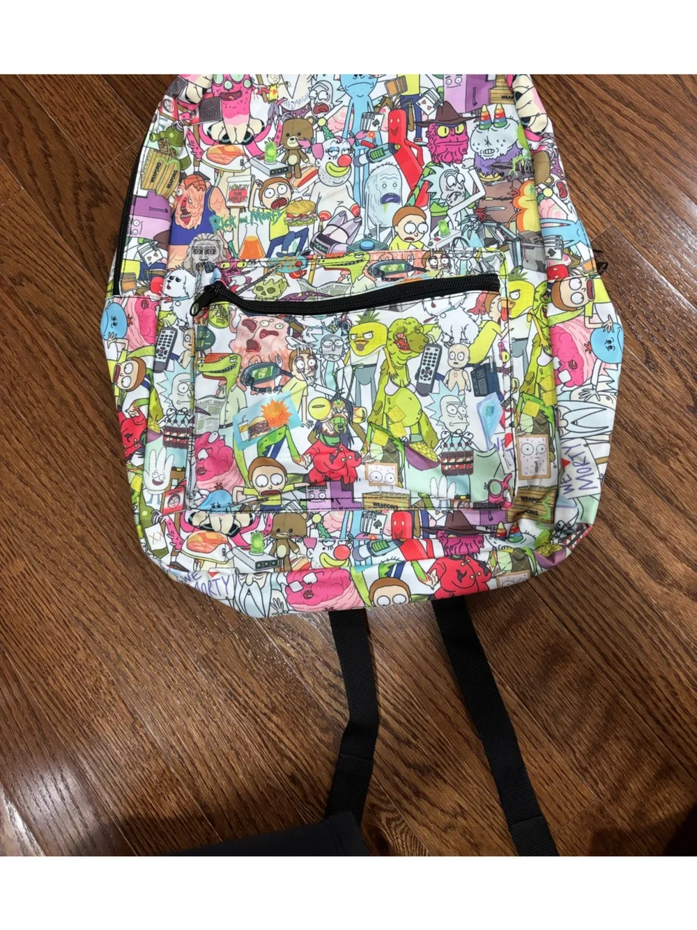 Colorful Character-Print Backpack - Multicolor
